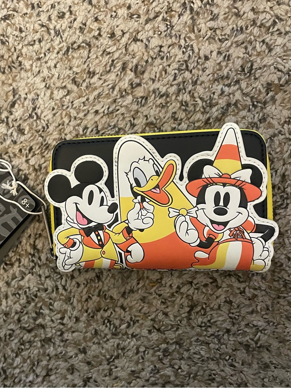 Disney Mickey and Friends Candy Corn Loungefly Zip Around Wallet